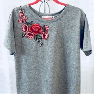 Potter’s Pot Dressy Grey Tea with Rose Embroidery